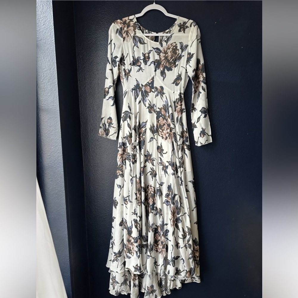 Free people first kiss maxi long sleeve dress